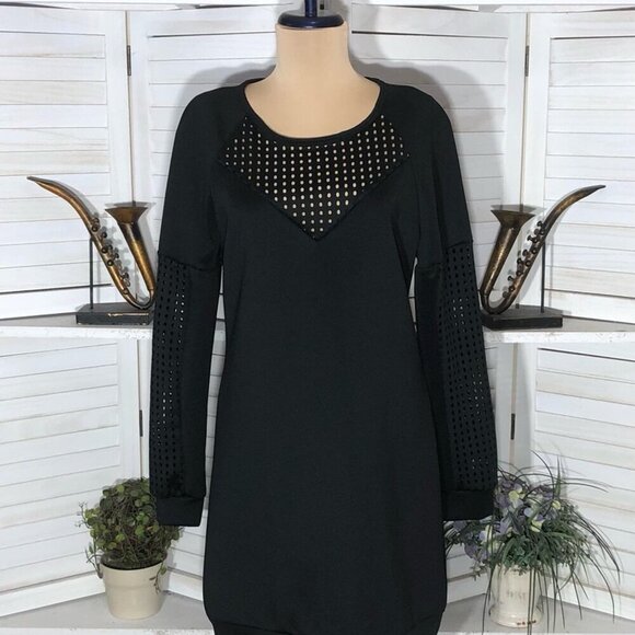 Fabletics Tilly Sweatshirt Mini Dress Knit Mesh Panel Size S - Picture 5 of 15
